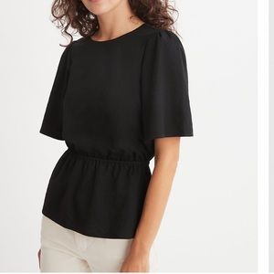 Petite Cutout Back Peplum Top